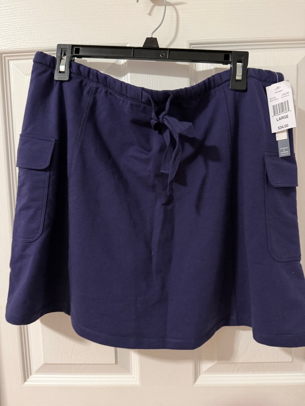 NWT Women's Navy Cargo Drawstring Skort - Large